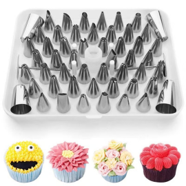 Cake Nozzle Set for Pastry Decorations (55-Piece)