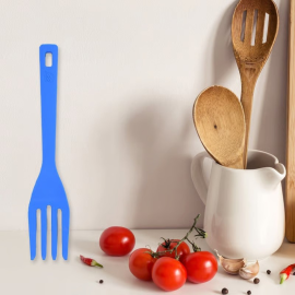 BENDABLE KIDS SILICONE HANDLE FORK | CHILDREN PLASTIC BABY FORK ( 1pc )