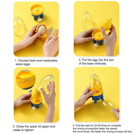 Manual Golden Egg Puller Scrambler Household White Yolk Mixer Kitchen Tool Mix Manual Scrambler Convenient Without Breaking Eggs