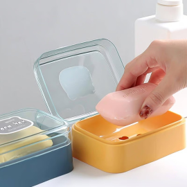 Plastic Soap Dish, Portable Plastic Self Draining Soap Holder ,Sabudani (1 Pc / Mix Color)
