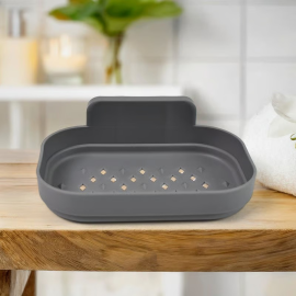 Plastic Soap Dish Holder for Bathroom Shower Wall Mounted Self Adhesive ,Sabudani (1Pc)