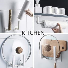 Multifunctional Adhesive Rack for Kitchen and Bathroom