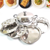 Stainless Steel Triply Multi Kadai idli, dhokla, Patra, Mini idli plates, kadai with Lid (8 Pcs Set / Free Glass Transparent Lid)
