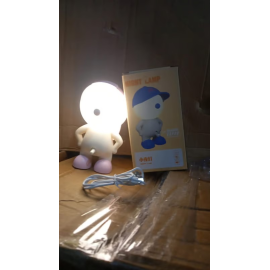 Cute Lovely Cartoon Design LED Desk Night Light With Plastic Head Cap (1 Pc)