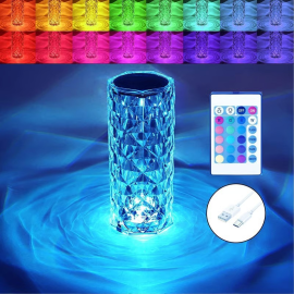 Crystal Touch Night Light for Bedroom Decor (16 Colors, Remote, USB) Crystal Touch Night Light for Bedroom Decor (16 Colors, Remote, USB)