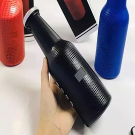 Bottle-Shaped Wireless Bluetooth Speaker with FM, USB & AUX Support