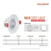 Halonix Plastic 3W 2700K Yellow Warm White Adjustable Halo Led Spot Light Compact Design with 120° Beam Angle Cutout - 2.1 Inch Pack of 1