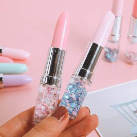 Fancy lipstick pen with glitter Pack of 6