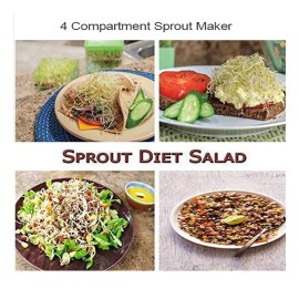 Plastic 4 Compartment Sprout Maker, White