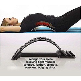 Multi-Level Back Stretcher Posture Corrector Device for Back Pain Relief with Back Support Mate Magic Back Stretching Massage (Multicolor)
