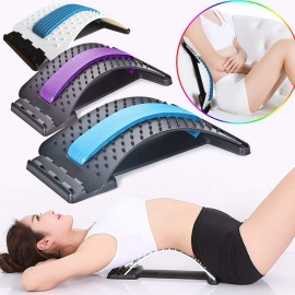 Multi-Level Back Stretcher Posture Corrector Device for Back Pain Relief with Back Support Mate Magic Back Stretching Massage (Multicolor)