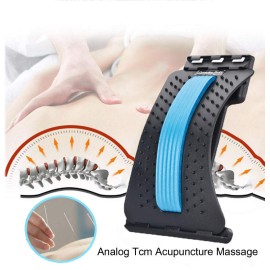 Multi-Level Back Stretcher Posture Corrector Device for Back Pain Relief with Back Support Mate Magic Back Stretching Massage (Multicolor)