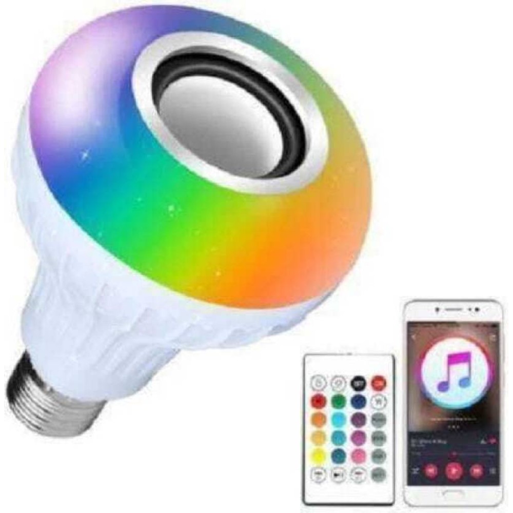12 Watt RGB Bulb - B22 Wireless Music bulb With Bluetooth Speaker, Rgb Lights for room Color Changing Disco lights for Home, Speaker Bulb Party Lights, Remote Controlled Wifi Led Bulb (Pack of 1)
