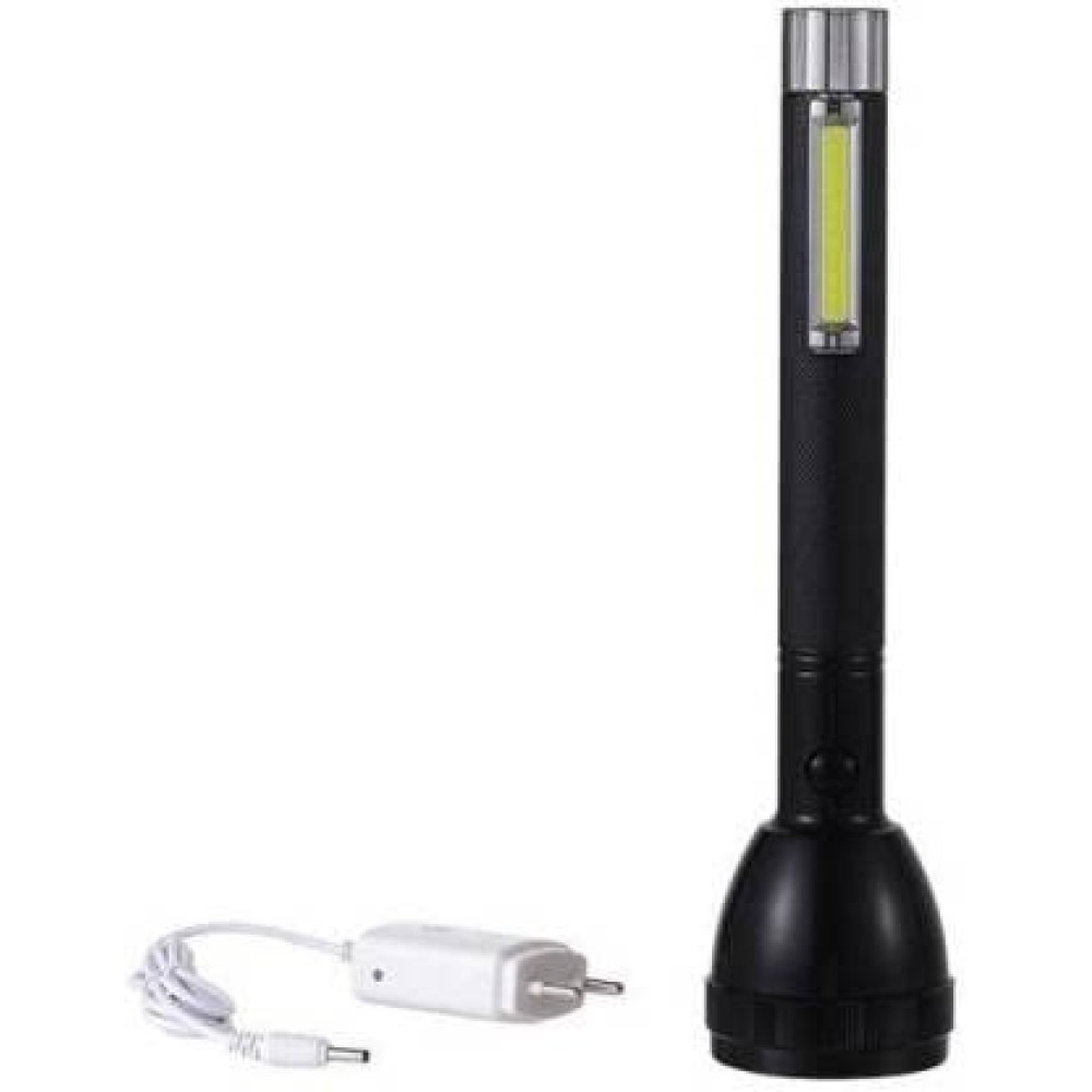 JY SUPER Metal Abacus 8990 Rechargeable High Power Torch Flashlight for Outdoor and Everyday Purpose (Black)