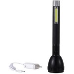 JY SUPER Metal Abacus 8990 Rechargeable High Power Torch Flashlight for Outdoor and Everyday Purpose (Black)