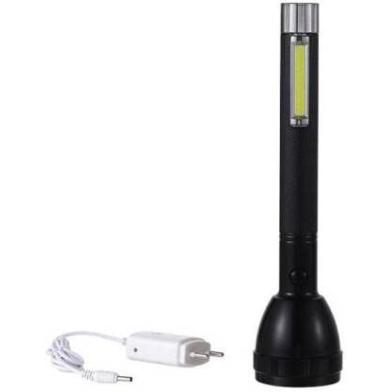 JY SUPER Metal Abacus 8990 Rechargeable High Power Torch Flashlight for Outdoor and Everyday Purpose (Black)