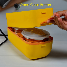 2 Layer Electric Lunch Box for Office, Portable Lunch Warmer with Removable 4 Stainless Steel Container