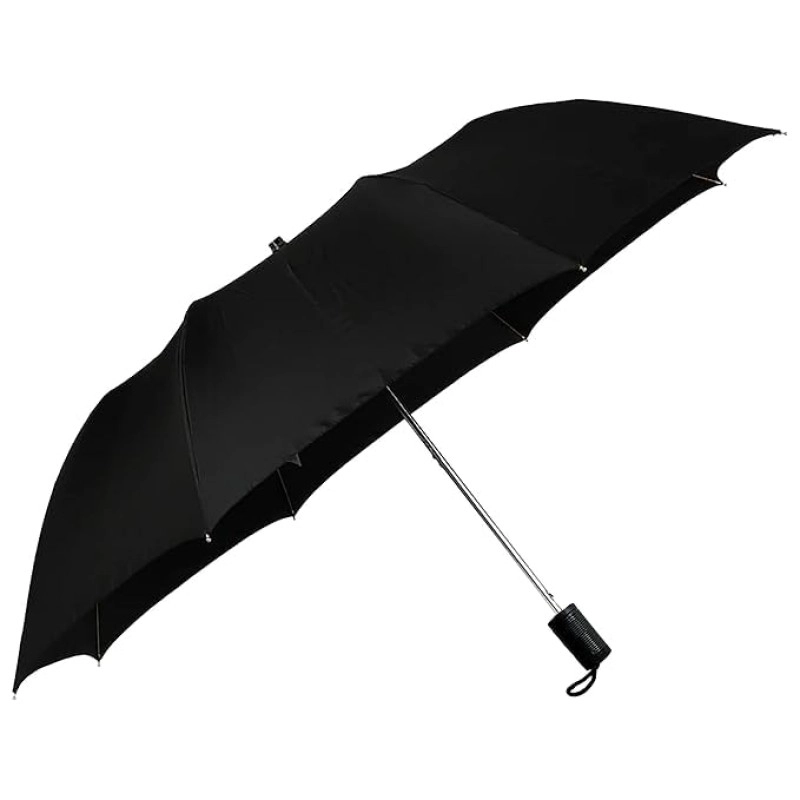 The Purple Tree Round Handle 2 Fold Black Umbrella, 23 Inch Large Size Umbrella, Rain Umbrella, Automatic Umbrella, Auto Open Windproof Umbrella