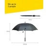 Auto Open 54 inch Big Umbrella for Rain with UV protection