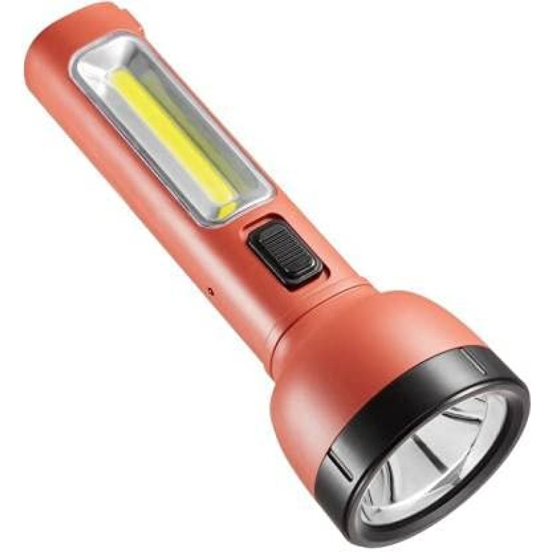 DPM 9165 Ultra HIGH Power LED Rechargeable Torch Light Torch/Emergency Light(2 in 1)(15W+15W) Power Charging Plug Torch Emergency Light (Red)