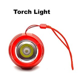A&O 105-flashlight Speakers/Bluetooth Speaker and Torch/Torch Light Bluetooth Speaker/Torch Speaker/Bluetooth Speaker with Data Cable Bluetooth Speaker (Red, Stereo Channel)