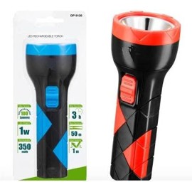 DPM 9136 New Model (1W) Ultra High Power LED Rechargeable Torch Torch Emergency Torch Battery Capacity: 400mAh Torch (Multicolor, Rechargeable)