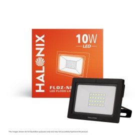 Halonix 10W Led Outdoor Flood Light Waterproof - IP66 Led Lights with 120° Wide Beam Halogen Light, Focus Light for Garage, Parking,Shop -(Cool White)