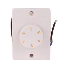 Cona Gold 3211 Medium Speed 5 Step Fan Regulator 100W White
