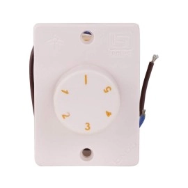 Cona Gold 3211 Medium Speed 5 Step Fan Regulator 100W White