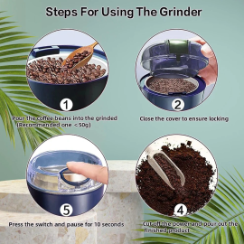 Portable 4-Blade Mini Grinder & Blender For Home & Office