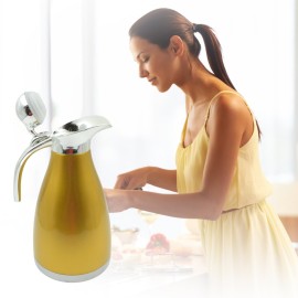 Vacuum Insulated Stainless Steel Kettle Jug – 1.5 LTR Bottle Flask for Hot & Cold Beverages (1 Pc)
