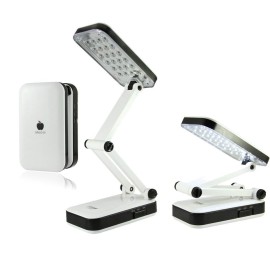 DP 666 Portable Eye Protection Led Desk Lamp, Reading Light, Foldable & Rechargeable, 2 Brightness Settings Emergency Light (Multicolour, 24 Leds) Pack Of 1 - Plastic