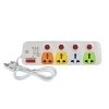 Cona Smyle Viva 240 Volts 4+4 Power Strip with 5 Meter Cable (Multicolour)