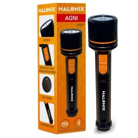 Halonix Plastic 3W Add-On Agni Rechargeable Emergency Led Torch with USB Charging, High Beam-Low Beam Feature