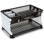 Plastic Tiered Shelf Floor Mount Kitchen Organizer Rack With Water Storing Tray (Assorted)