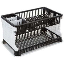 Plastic Tiered Shelf Floor Mount Kitchen Organizer Rack With Water Storing Tray (Assorted)