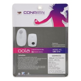Cona Smyle ABS Oola Wireless Remote Bell with 36 Melodies Option 2017 (Multicolour)