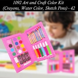 Art and Craft Color Kit Crayons, Water Color, Sketch Pens 42 Pcs