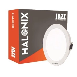 Halonix Polycarbonate Jazz 12W White Recessed Downlighter Cutout- 4 Inch Recessed Ceiling Light for Hall, Room, Office, Shop Led Downlighter with Surge Protection Pack 1