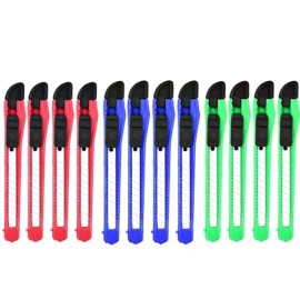 Paper Cutter Stationary Item Standard Quality Knife (12pcs Set)