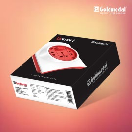 Goldmedal G-Smart 3 Pin Extension Cord (With International Sockets, Master Switch and 4m Power Cord)