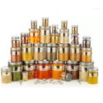 Plastic Grocery Container - 1200 ml, 650 ml, 350 ml, 250 ml (Pack of 24, Grey)