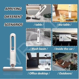 Mini Mop for Kitchen with 2 Sponges Portable Mini Mop Self Squeeze Strong Absorbent Magic Wiper for Kitchen Small Sponge Mop Self Squeezing Wet & Dry Use for Bathroom Wall Glass Car Table Home
