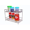Stainless Steel 2-Tier Spice Rack for Kitchen Trolley Basket, Storage Racks & Shelves, Space Saver, 2.0 Rack (Silver, Tiered Shelf) - Tabletop