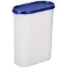 Solimo Modular Plastic Storage Containers with Lid Airtight BPA-Free Set of 6 2.4 Ltr (Blue)