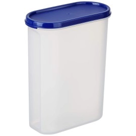 Solimo Modular Plastic Storage Containers with Lid Airtight BPA-Free Set of 6 2.4 Ltr (Blue)