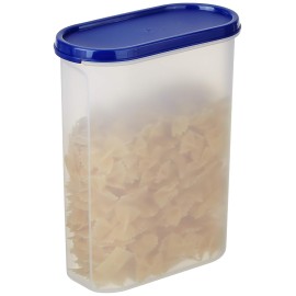 Solimo Modular Plastic Storage Containers with Lid Airtight BPA-Free Set of 6 2.4 Ltr (Blue)