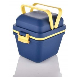 Plastic Dieting Airtight Lunch/Tiffin Box Set 3 Compartment Tiffin with Handle & Push Lock for Travelling, School Kids & Office,Blue
