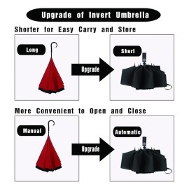 Rain-Guard Automatic Umbrella With 8 Ribs, Material- Polyponee, Umbrella For Women & Men, With Auto Open-Close Button