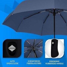 Automatic Open Umbrella To Protect From Rain And Sun UV Large Size Windproof For Men And Women